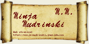 Minja Mudrinski vizit kartica